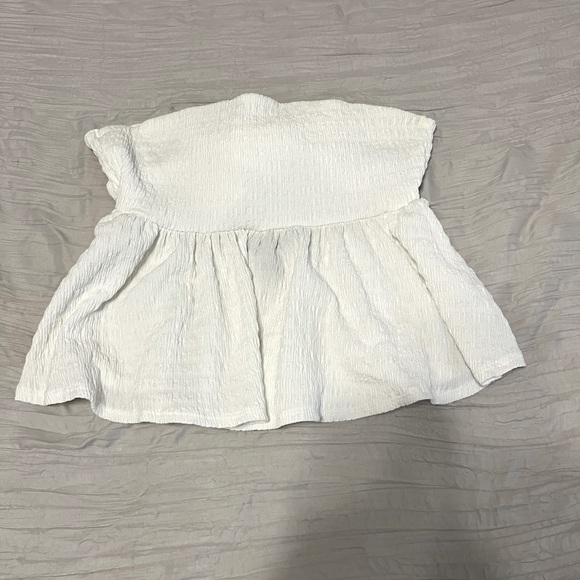 White sleeveless babydoll tube top - Picture 3 of 3